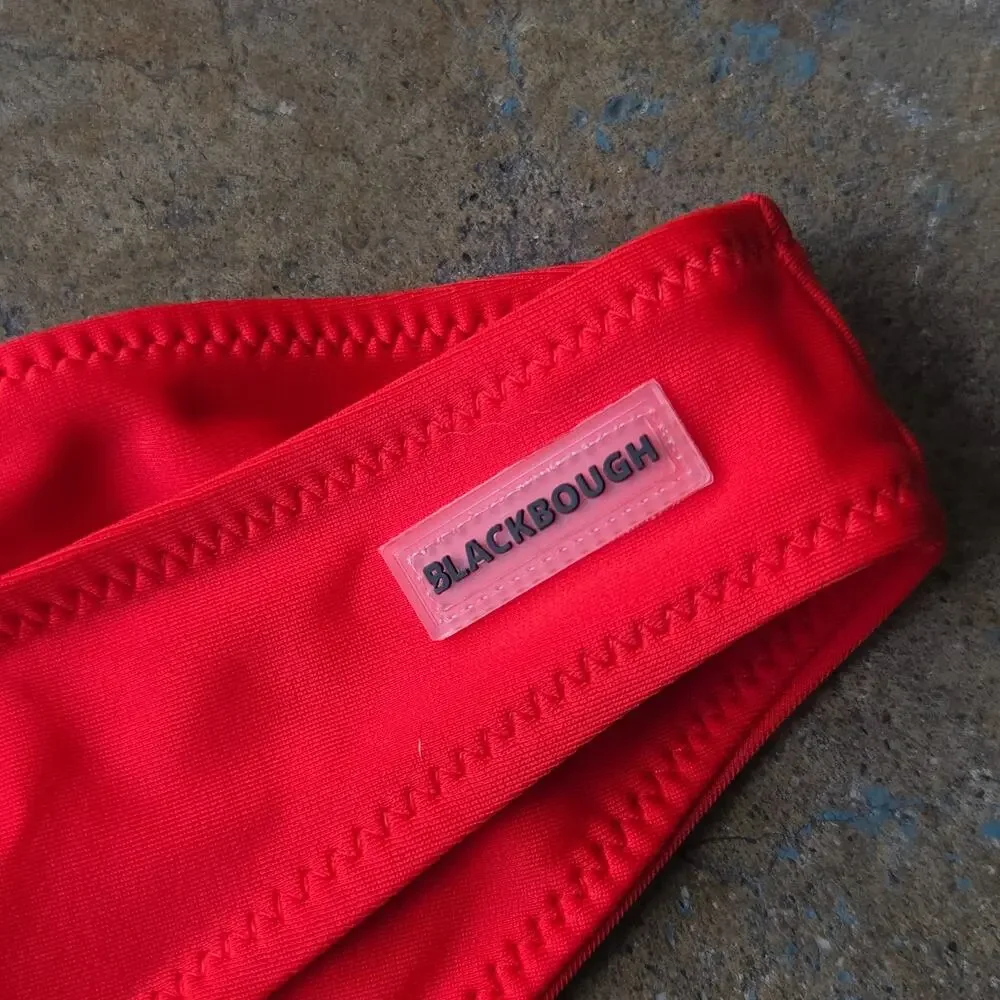 Blackbough Swim Red Bikini Size S Cheeky Bottoms Underwire Top Swimsuit - Picture 6 of 10